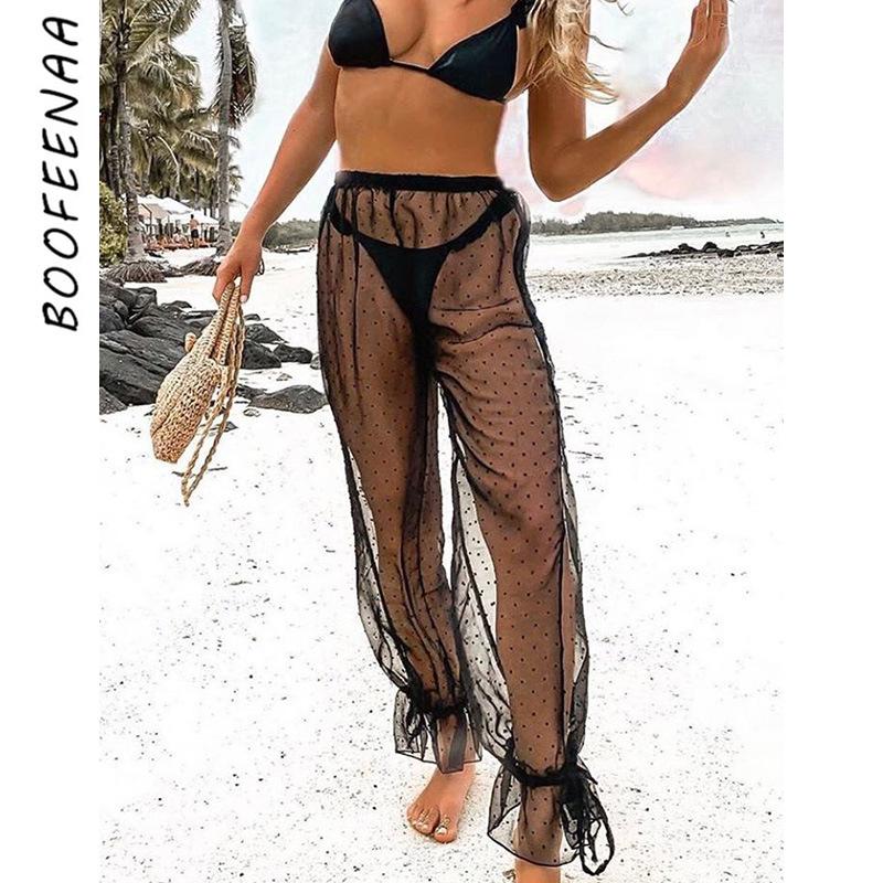 Women's Pants & Capris BOOFEENAA Transparent Mesh Polka Dot Sexy High Waist Women 2021 Summer Black White Casual Loose Beach Trousers C76-I6
Women's Pants & Capris BOOFEENAA Transparent Mesh Polka Dot Sexy High Waist Women 2021 Summer Black White Casual Loose Beach Trousers C76-I6