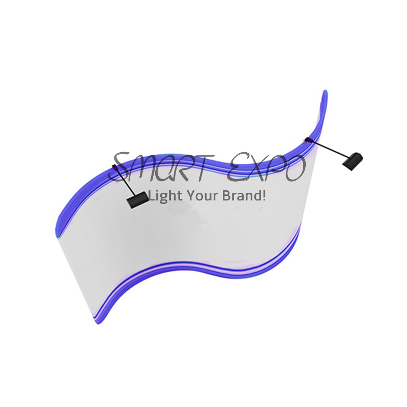 10ft S Shaped Line Hot-Selling Exhibition Booth Advertising Display with Thick Aluminum Tube Tension Fabric Printed Graphic Portable Carry Bag