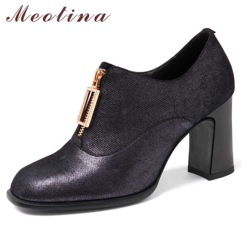 Meotina High Heels Women Pumps Natural Genuine Leather Zip Chunky Heel Shoes Square Toe Super High Heel Shoes Female Big Size 43 210608, Black
Meotina High Heels Women Pumps Natural Genuine Leather Zip Chunky Heel Shoes Square Toe Super High Heel Shoes Female Big Size 43 210608, Black