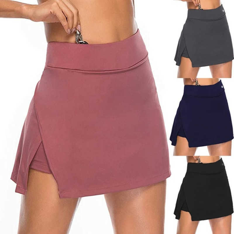 Solid color irregular split tennis skirt casual simple high waist elastic yoga sport skirt student golf skirt gym clothes women, Black
Solid color irregular split tennis skirt casual simple high waist elastic yoga sport skirt student golf skirt gym clothes women, Black