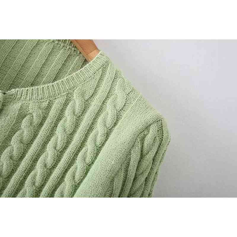 Female crop cardigans women causal soft pink sweater top autumn winter Knitted short sleeve korean 210427