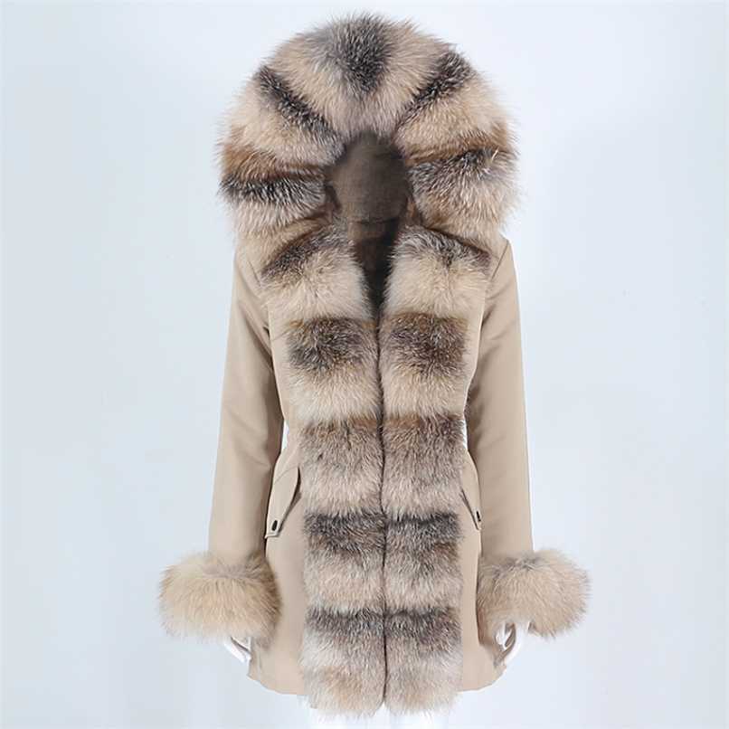 OFTBUY Waterproof Winter Jacket Women Real Fur Coat Natural Real Raccoon Fur Hooded Long Parkas Outerwear Detachable 211019, Black silver stripe
OFTBUY Waterproof Winter Jacket Women Real Fur Coat Natural Real Raccoon Fur Hooded Long Parkas Outerwear Detachable 211019, Black silver stripe