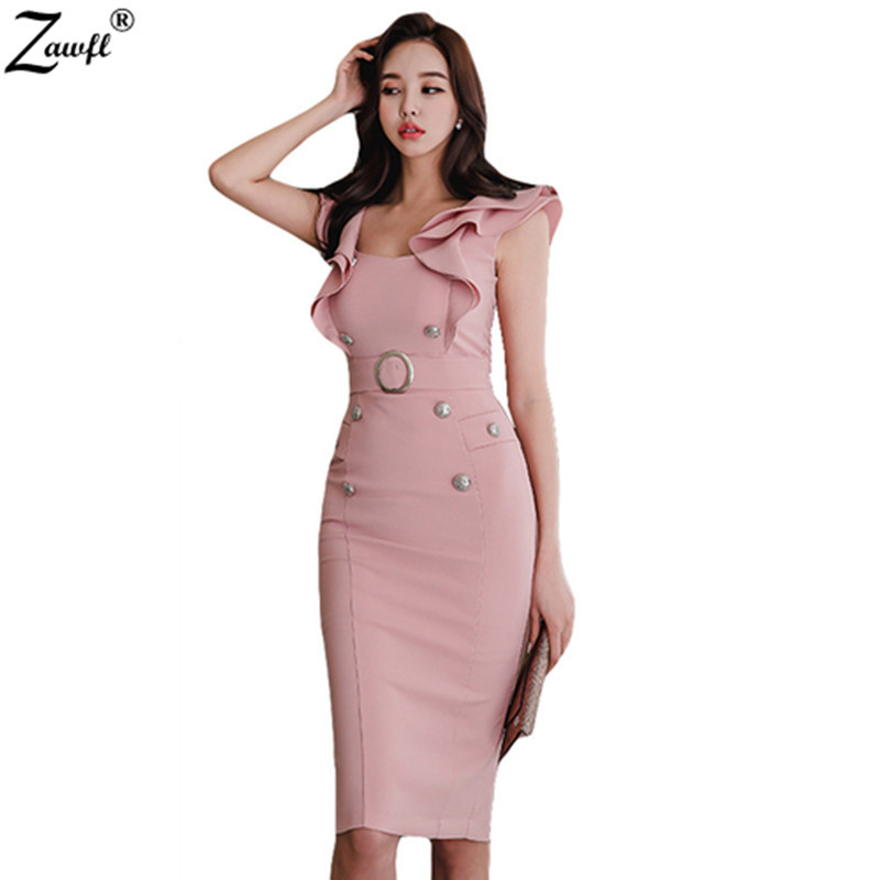 ZAWFL High Quality Sexy Women' Dress Fashion V Collar Pencil Women Lotus Leaf Sleeve Office Party 210525, Picture color
ZAWFL High Quality Sexy Women' Dress Fashion V Collar Pencil Women Lotus Leaf Sleeve Office Party 210525, Picture color