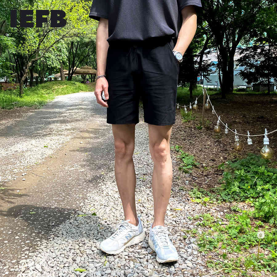 IEFB Summer Shorts Men's Casual Workwear Slim Fashion Knee Length Pants With Pockets Korean Trend Mans Clothing 9Y7207 210524