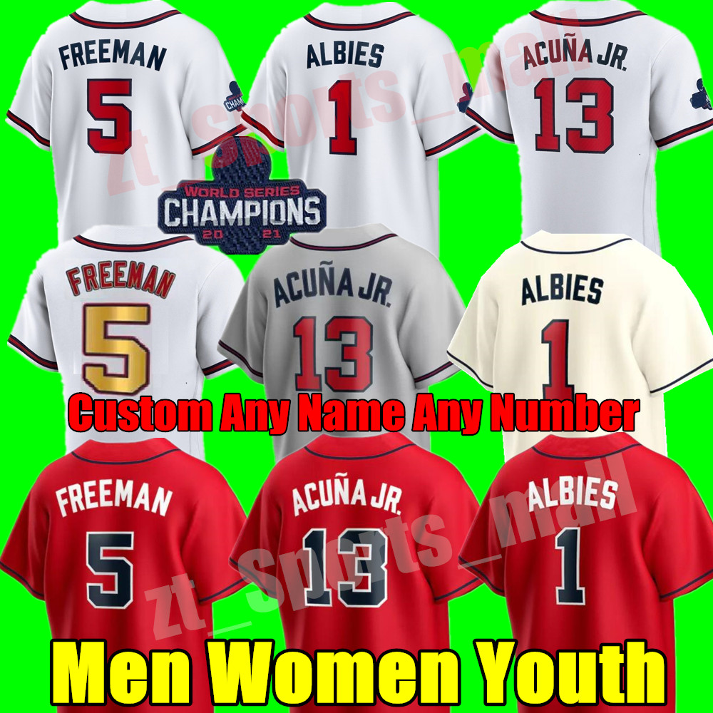 2021 Men Women youth kids Baseball jerseys 13 Ronald Acuna Jr. Marcell Ozuna 5 Freddie Freeman 7 Dansby Swanson Bravee Deion Sanders 1 Ozzie Albies Stitch jersey, As shown in illustration
2021 Men Women youth kids Baseball jerseys 13 Ronald Acuna Jr. Marcell Ozuna 5 Freddie Freeman 7 Dansby Swanson Bravee Deion Sanders 1 Ozzie Albies Stitch jersey, As shown in illustration