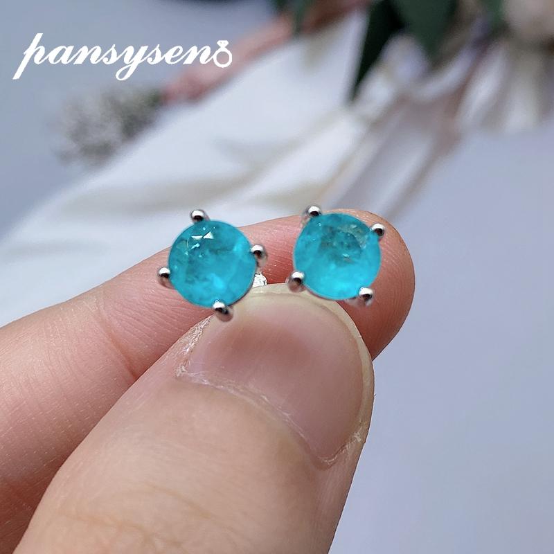 Stud PANSYSEN Solid 925 Sterling Silver 6mm Round Paraiba Tourmaline Emerald Gemstone Earrings For Women Fine Jewelry Wholesale, Golden;silver
Stud PANSYSEN Solid 925 Sterling Silver 6mm Round Paraiba Tourmaline Emerald Gemstone Earrings For Women Fine Jewelry Wholesale, Golden;silver