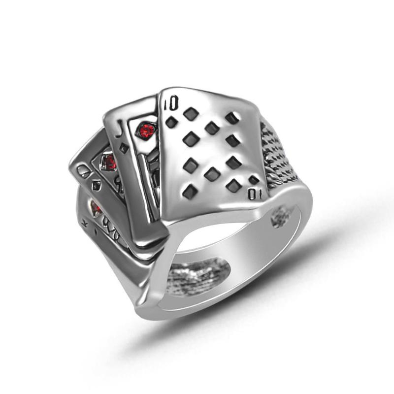Wedding Rings Creative Punk Rock Poker Ring Men Silvery Jewelry For Women Accessories Lucky Mens Fashion Vintage Gifts
Wedding Rings Creative Punk Rock Poker Ring Men Silvery Jewelry For Women Accessories Lucky Mens Fashion Vintage Gifts