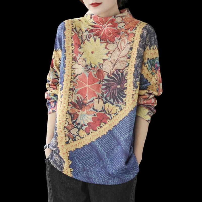 Women's Sweaters FairyNatural Winter Ladies Turtleneck Print Pullovers European Style Women Floral Loose Casual Jumpers Retro Elegant Sweate, 004
Women's Sweaters FairyNatural Winter Ladies Turtleneck Print Pullovers European Style Women Floral Loose Casual Jumpers Retro Elegant Sweate, 004