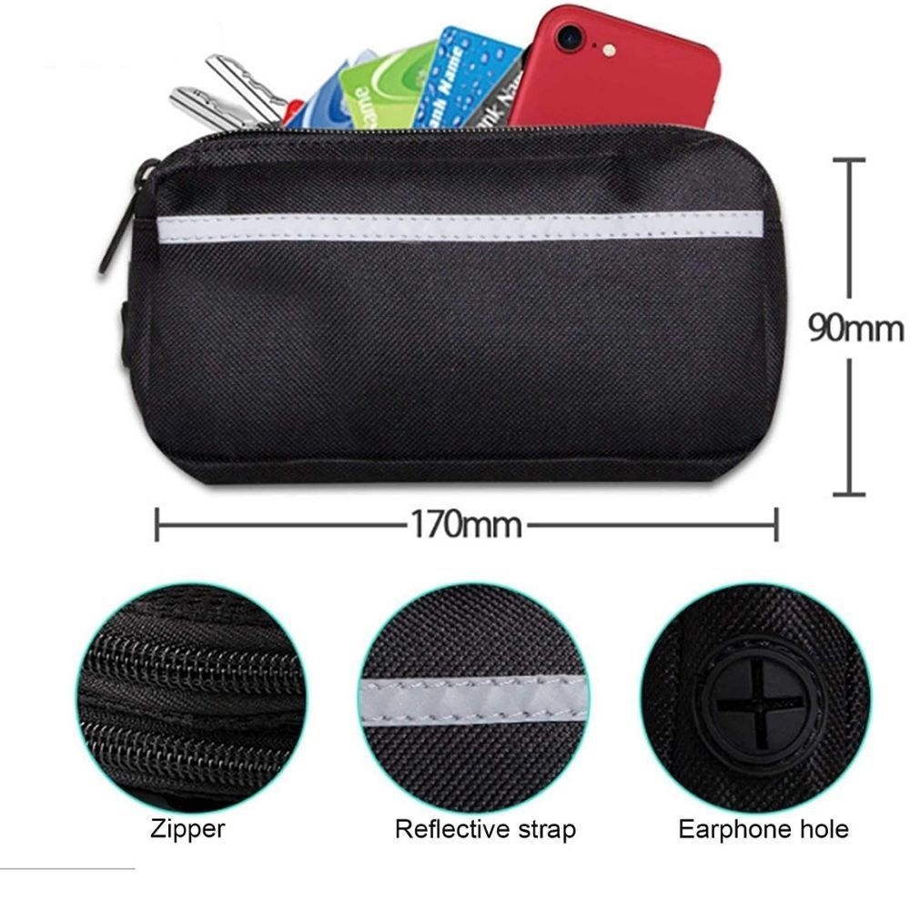 Hands-Free Dog Leash With Zipper Pouch Reflective Dogs Traction Rope Waist Bags Pet Running Leash Jogging Training Leads Rope