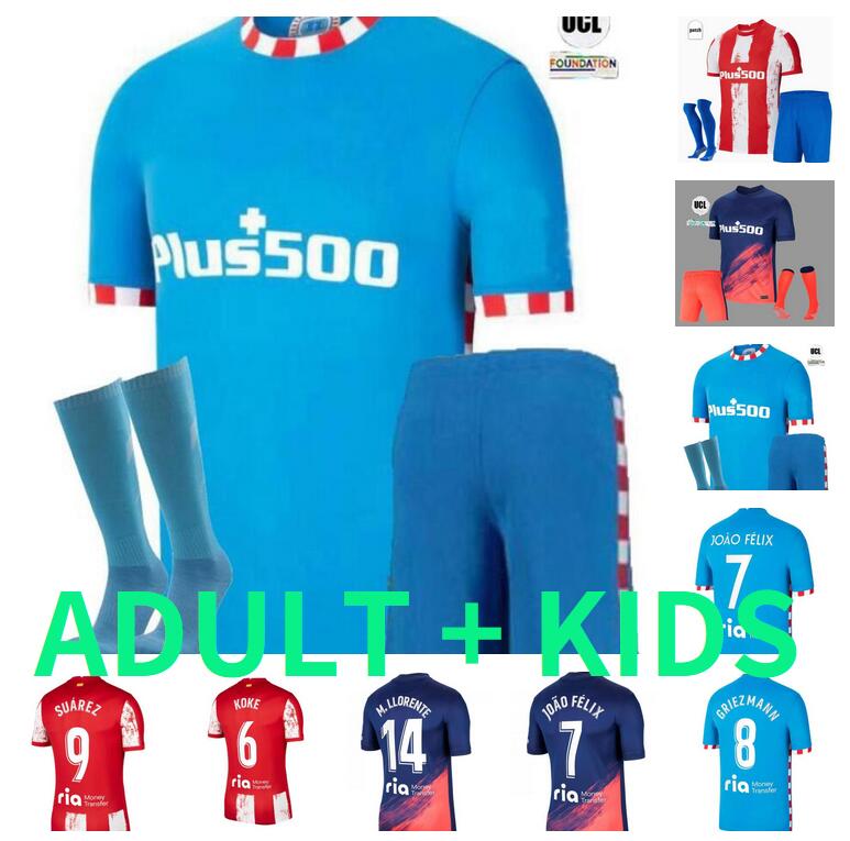 21 22 Atletico Madrid Soccer Jerseys SUAREZ JOÃO FÉLIX 2021 2022 M. Llorente CORREA KOKE Camisetas third 4th CARRASCO adult men kids kit youth Football Shirt
21 22 Atletico Madrid Soccer Jerseys SUAREZ JOÃO FÉLIX 2021 2022 M. Llorente CORREA KOKE Camisetas third 4th CARRASCO adult men kids kit youth Football Shirt