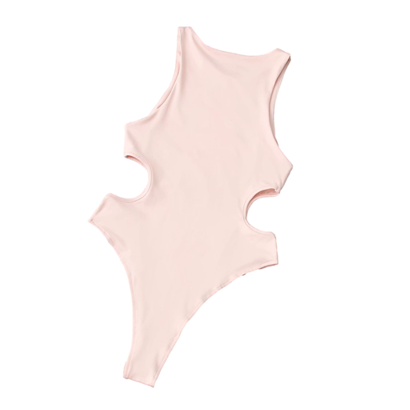 Sexy Woman Slim Stretchy Hollow Out Bodysuits Summer Fashion Female Solid Color Bodysuit Ladies Chic Beach 210515