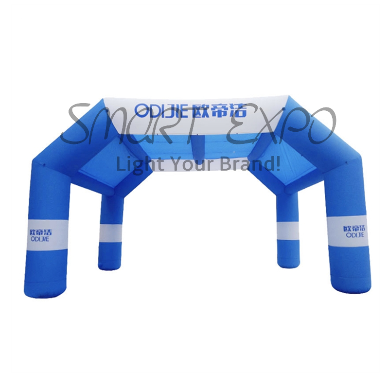Outdoor Advertising Inflatable Arch Tunnel Tent W12 x H5.6 M with Custom Logo Printing Base Blower