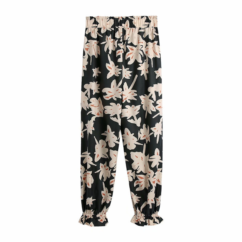Oversize Women Straight High Waist Pants Spring-autumn Fashion Ladies Beach Casual Loose Female Print Trousers 210515