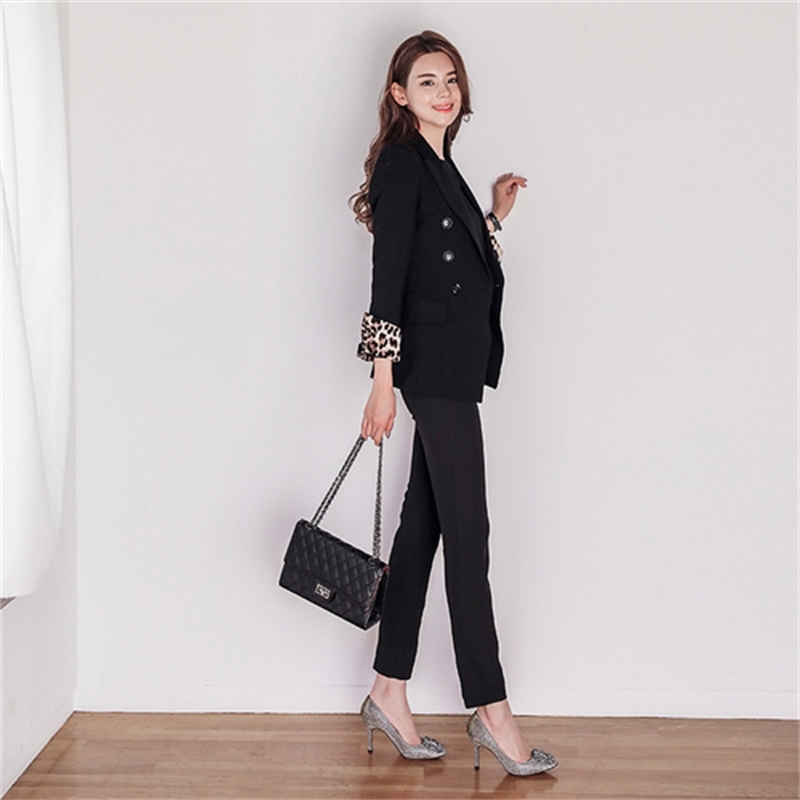 Office Work Pant Suits Women Suit Business Lady Uniform Female 2 Piece Set Blazer Pants Jacket Autumn Winter 210520