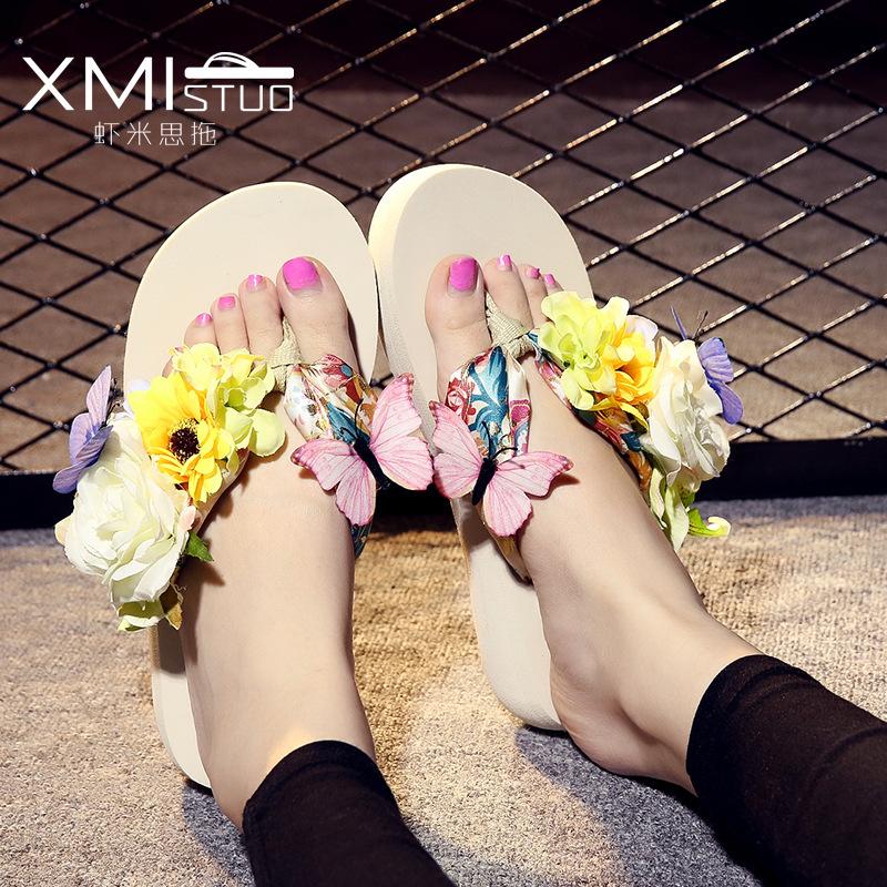 Slippers Summer Women Seaside Holiday Flowers Butterfly Beach Shoes Female Thick Bottom Flip Flops Slope Non-slip Footwear Shoe, Black
Slippers Summer Women Seaside Holiday Flowers Butterfly Beach Shoes Female Thick Bottom Flip Flops Slope Non-slip Footwear Shoe, Black