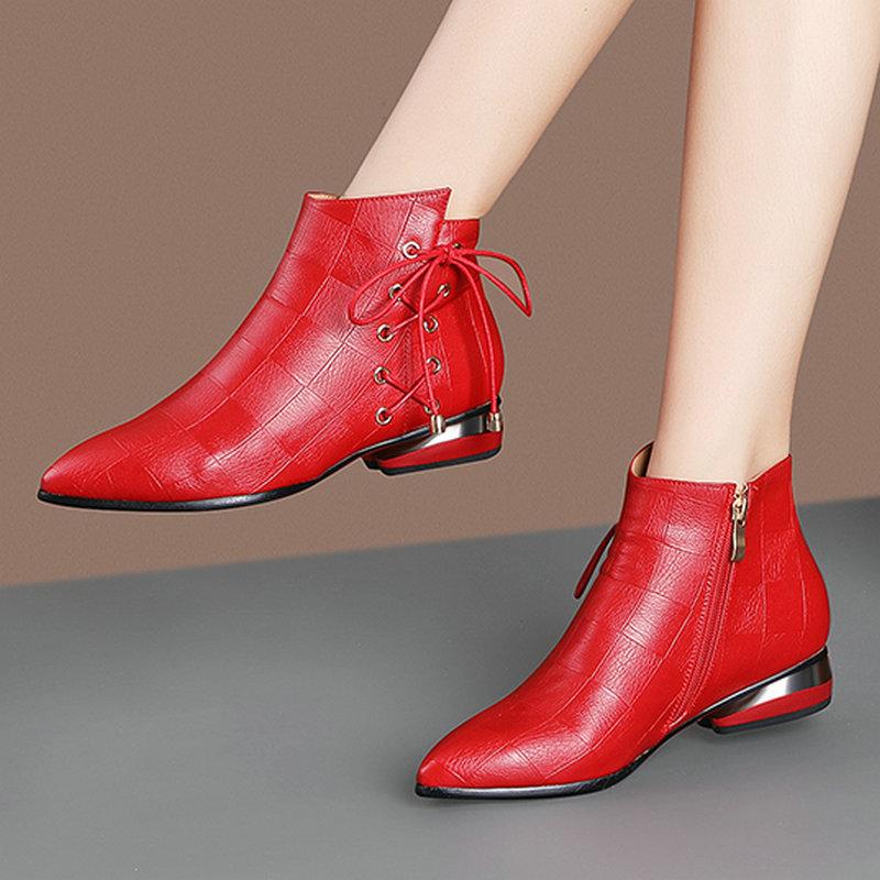 Red Low Heeled Ankle Boots Zipper Women Shoes Fashion 2021 Bow Knot Demi-season Women's Footwear Size 41 42 43
Red Low Heeled Ankle Boots Zipper Women Shoes Fashion 2021 Bow Knot Demi-season Women's Footwear Size 41 42 43