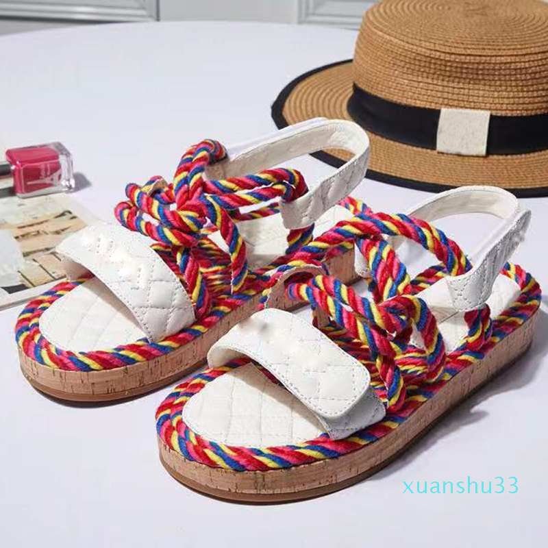 luxury bubble running women sandals designer beach soft sole leather smooth sports leisure platform multi function Roman Hemp rope wove, Black
luxury bubble running women sandals designer beach soft sole leather smooth sports leisure platform multi function Roman Hemp rope wove, Black