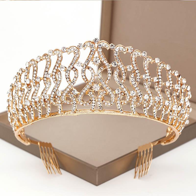 Hair Clips & Barrettes FORSEVEN Luxury Wedding Bridal Crowns Rhinestone Crystal Tiara Princess Queen Party Prom Jewelry Accessories JL, Golden;silver
Hair Clips & Barrettes FORSEVEN Luxury Wedding Bridal Crowns Rhinestone Crystal Tiara Princess Queen Party Prom Jewelry Accessories JL, Golden;silver