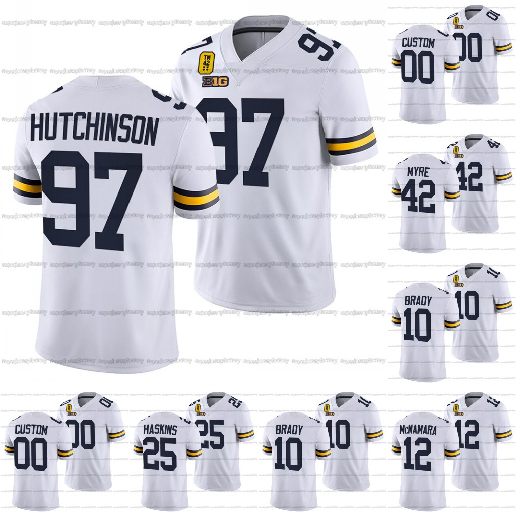 Custom Michigan Wolverines Jersey TM 42 Patch Oxford NCAA College Football Aidan Hutchinson Cade McNamara Hassan Haskins Tom Brady Tate Myre Daxton Hill Lewis, White women s-xxl
Custom Michigan Wolverines Jersey TM 42 Patch Oxford NCAA College Football Aidan Hutchinson Cade McNamara Hassan Haskins Tom Brady Tate Myre Daxton Hill Lewis, White women s-xxl