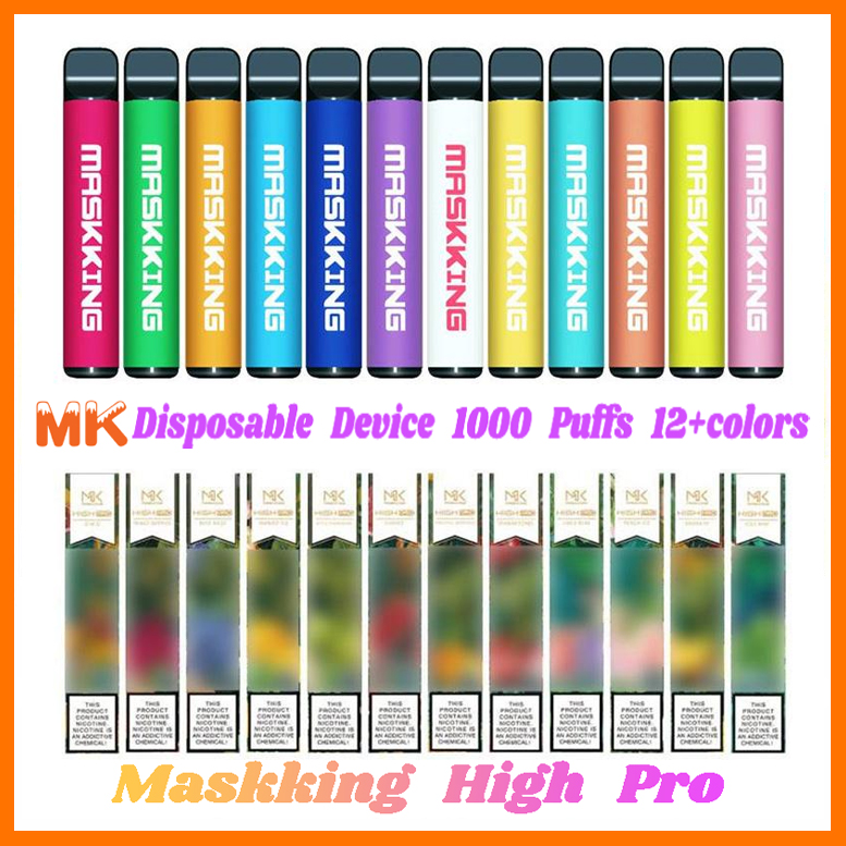 Maskking High Pro Cigarette Disposable Device Starter Kit 1000 puffs Russsian English Verion Pen Pod BANG XXL
Maskking High Pro Cigarette Disposable Device Starter Kit 1000 puffs Russsian English Verion Pen Pod BANG XXL