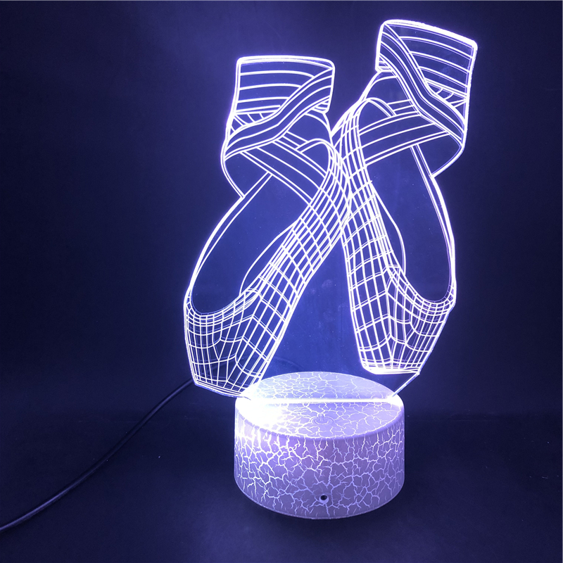 Creative LED Night Light 3D Acrylic Cute Dancing Shoes Bedside Illusion Lamp Kids Gift With Lava Base Atmosphere Decor Nightlight for Music Club
Creative LED Night Light 3D Acrylic Cute Dancing Shoes Bedside Illusion Lamp Kids Gift With Lava Base Atmosphere Decor Nightlight for Music Club