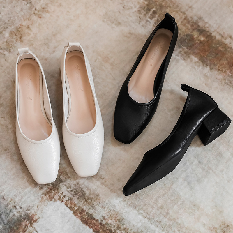 Dress Shoes Korean granny shoes women's thick heel middle single casual soft shallow mouth 772-1 9HEA, 1# shoe box
Dress Shoes Korean granny shoes women's thick heel middle single casual soft shallow mouth 772-1 9HEA, 1# shoe box