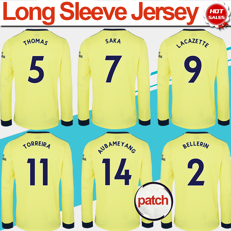 Long Sleeve Gunners Away Yellow Soccer Jersey 21/22 S A K A Soccer shirt 2021/2022 Football Uniform Men adult, Black;yellow
Long Sleeve Gunners Away Yellow Soccer Jersey 21/22 S A K A Soccer shirt 2021/2022 Football Uniform Men adult, Black;yellow