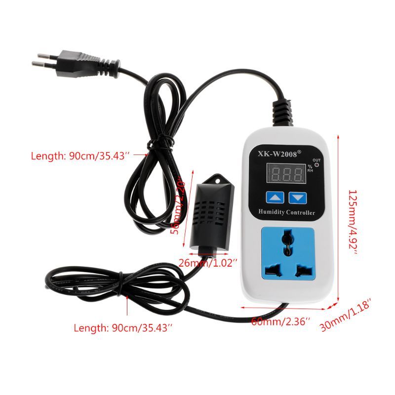 Humidity Controller Outlet 110V 220V 10A Direct Output Hygrometer Humidity Switch Socket 0 ~99% Rh 83XA