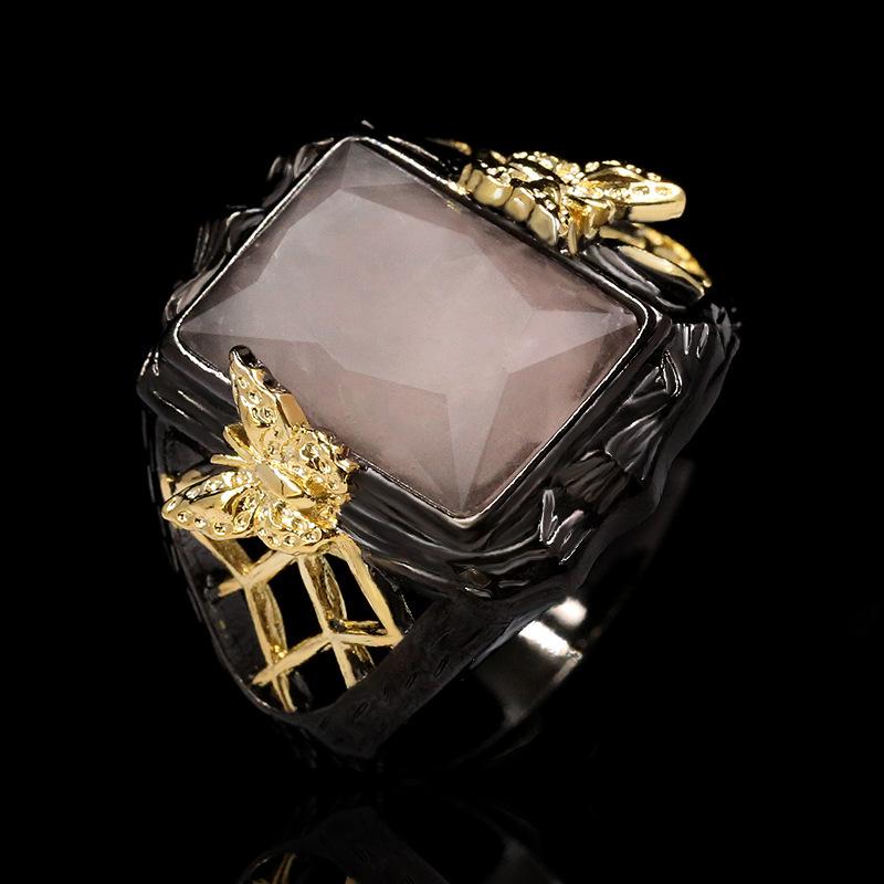 Cluster Rings Bohemian Style Fashion Lady's Translucent Large Square Crystal Ring Cross Line Hollow Jewelry Lady Luxury Black Gold
Cluster Rings Bohemian Style Fashion Lady's Translucent Large Square Crystal Ring Cross Line Hollow Jewelry Lady Luxury Black Gold