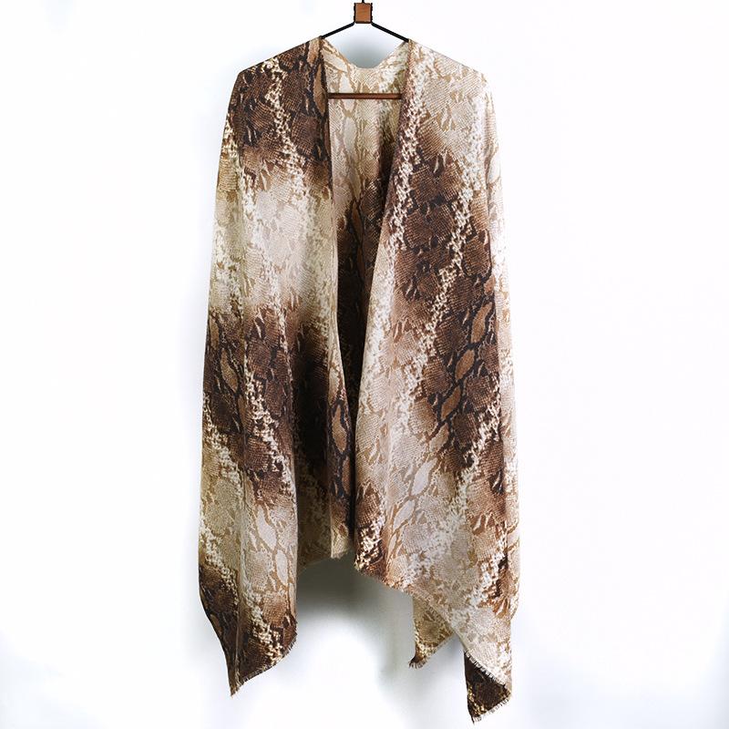 Scarves Ladies Serpentine Printed Fork Shawl Imitation Cashmere European And American Fashion Autumn Winter Scarf Warm Cape, Blue;gray
Scarves Ladies Serpentine Printed Fork Shawl Imitation Cashmere European And American Fashion Autumn Winter Scarf Warm Cape, Blue;gray
