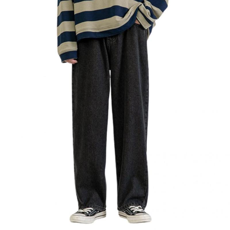 Men's Jeans Men Jeans Straight Mid Rise Wide Leg Solid Color Hip Hop Denim Pants Multi Pockets Straight Loose Streetwear, Blue
Men's Jeans Men Jeans Straight Mid Rise Wide Leg Solid Color Hip Hop Denim Pants Multi Pockets Straight Loose Streetwear, Blue