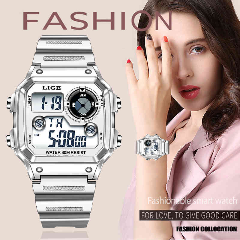 LIGE Fashion Electronic Watch Women Waterproof Date Alarm Wristwatch Ladies Watches Top Brand Luxury Chronograph+Box 210517, Silicone rose gold
LIGE Fashion Electronic Watch Women Waterproof Date Alarm Wristwatch Ladies Watches Top Brand Luxury Chronograph+Box 210517, Silicone rose gold