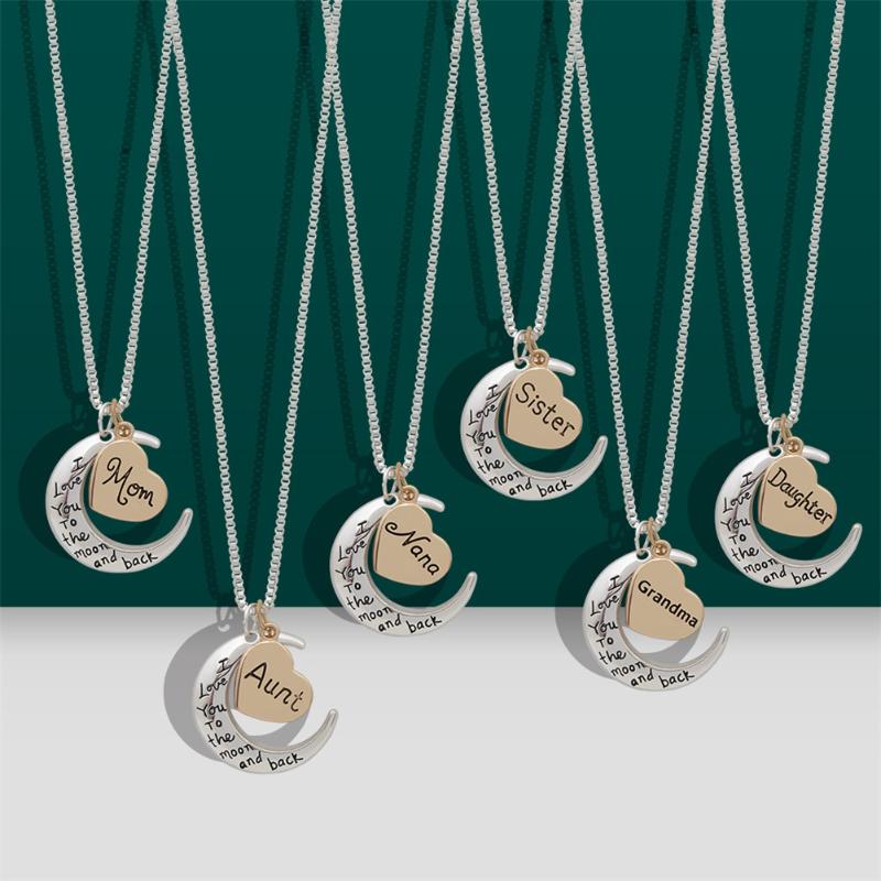 Pendant Necklaces Heart Necklace Jewelry I Love You To The Moon Alloy Mom Ant Sister For Women Mother Day Gift Fashion
Pendant Necklaces Heart Necklace Jewelry I Love You To The Moon Alloy Mom Ant Sister For Women Mother Day Gift Fashion