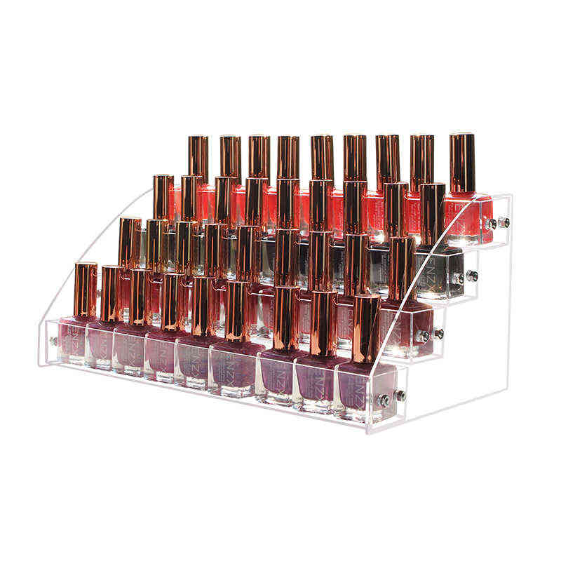 Acrylic Nail Polish Display Organizer 2-3-4-5-6-7 Layer Manicure Cosmetics Jewelry Display Stand Holder Clear Acrylic Makeup Box 211110