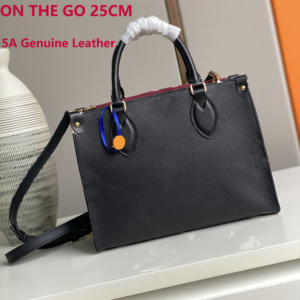 Handbag Designer Bags On The Go 25CM Tote 5A High Quality Genuine Leather Women Luxurys Designers Bag 2021, Black+white print logo
Handbag Designer Bags On The Go 25CM Tote 5A High Quality Genuine Leather Women Luxurys Designers Bag 2021, Black+white print logo