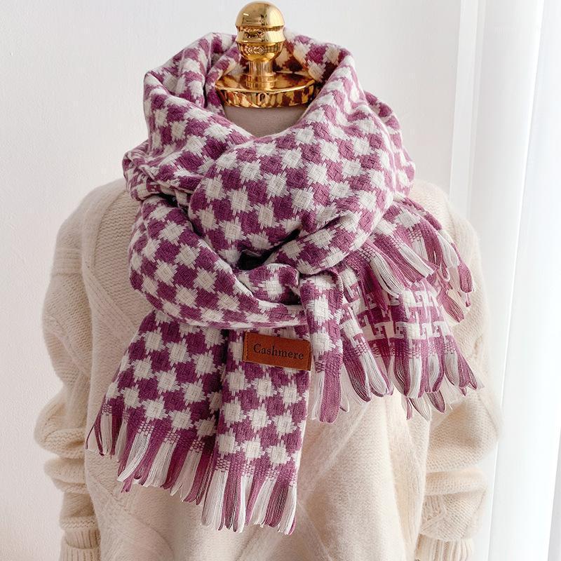 Scarves 2021Korean Autumn Winter Fashion Warm Imitation Cashmere Women's Scarf Thickened Plaid Student Shawl
Scarves 2021Korean Autumn Winter Fashion Warm Imitation Cashmere Women's Scarf Thickened Plaid Student Shawl