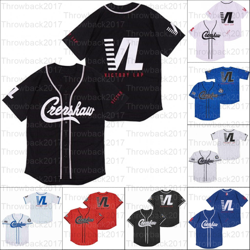Retro Baseball jerseys NIPSEY HUSSLE VICTORYLAP Crenshaw VL white black blue red, As photo
Retro Baseball jerseys NIPSEY HUSSLE VICTORYLAP Crenshaw VL white black blue red, As photo