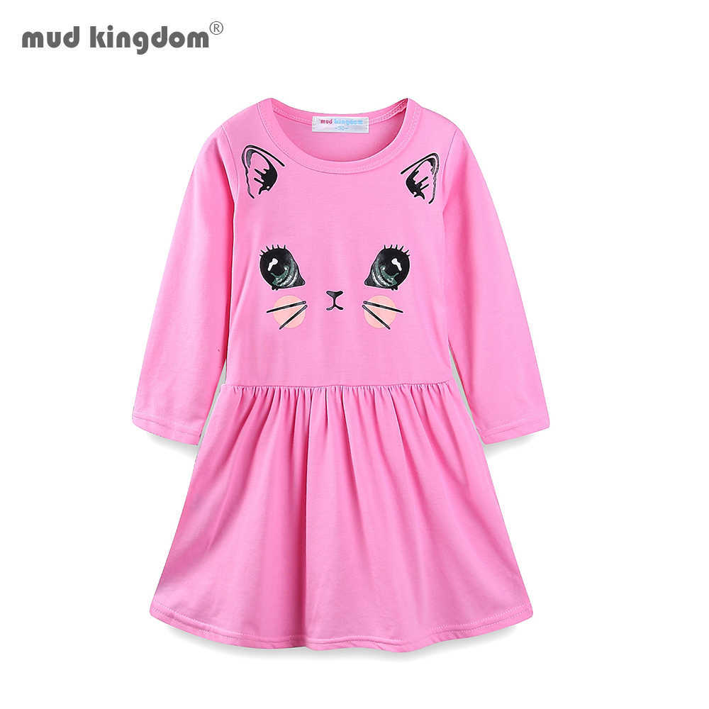 Mudkingdom Cute Girls Dress Cotton Long Sleeve Kids Cat Mouse Print Clothes Children Cartoon Playwear 210615, Gray cat
Mudkingdom Cute Girls Dress Cotton Long Sleeve Kids Cat Mouse Print Clothes Children Cartoon Playwear 210615, Gray cat