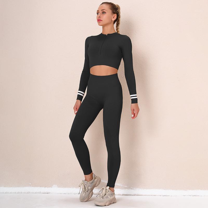 Yoga Outfit Long-sleeved Zipper Sports Set Breathable Tightfitting Running Pants Gym Women Two-piece Suit Workout Clothes For
Yoga Outfit Long-sleeved Zipper Sports Set Breathable Tightfitting Running Pants Gym Women Two-piece Suit Workout Clothes For
