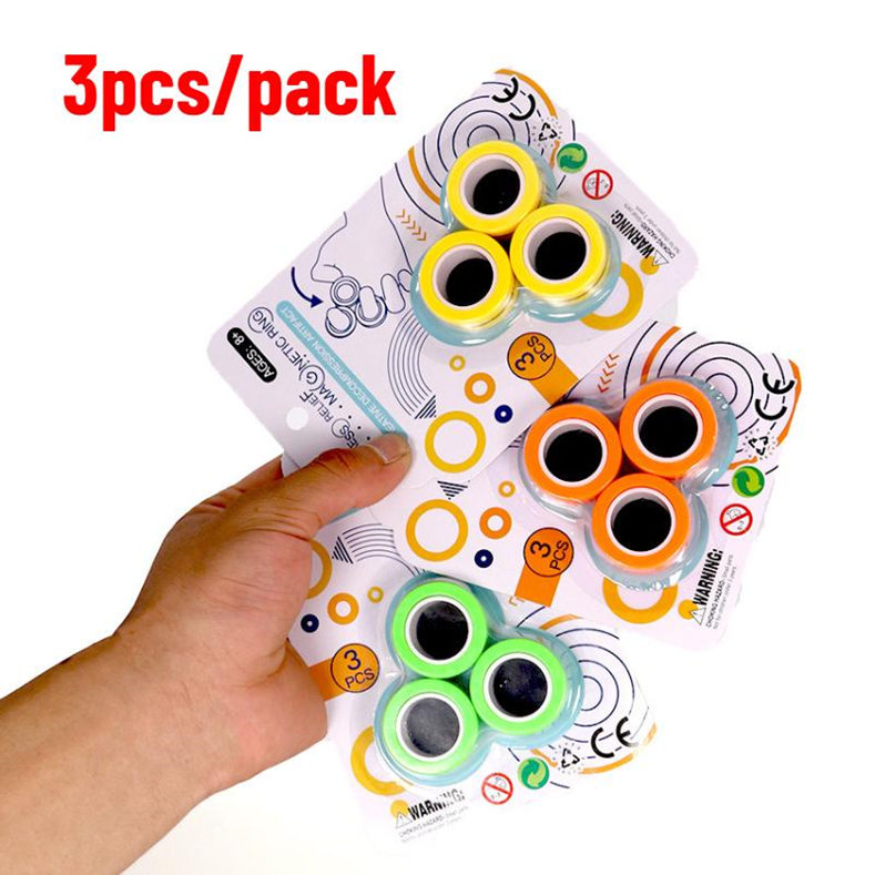 DHL Anti-Stress Finger Magnetic Rings Kids Decompression Fingertip Toys Magic Ring Props Tool for Autism ADHD Anxiety Relief Focus
DHL Anti-Stress Finger Magnetic Rings Kids Decompression Fingertip Toys Magic Ring Props Tool for Autism ADHD Anxiety Relief Focus