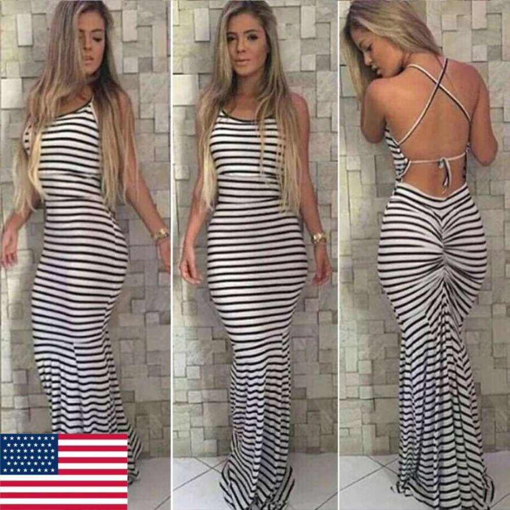 New Women Summer Sexy Striped Slim Dress Off Shoulder Casual Bandage Bodycon Evening Party Long Maxi Dress Skinny, Black;gray
New Women Summer Sexy Striped Slim Dress Off Shoulder Casual Bandage Bodycon Evening Party Long Maxi Dress Skinny, Black;gray