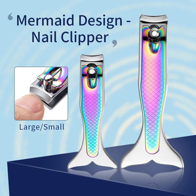 2022 Fashion Rainbow Color Mermaid Shape Nail Clipper Stainless Steel Finger Toe Nails Cutter Scissors Nippers Plier Manicure Pedicure Tool Fishtail Design
2022 Fashion Rainbow Color Mermaid Shape Nail Clipper Stainless Steel Finger Toe Nails Cutter Scissors Nippers Plier Manicure Pedicure Tool Fishtail Design