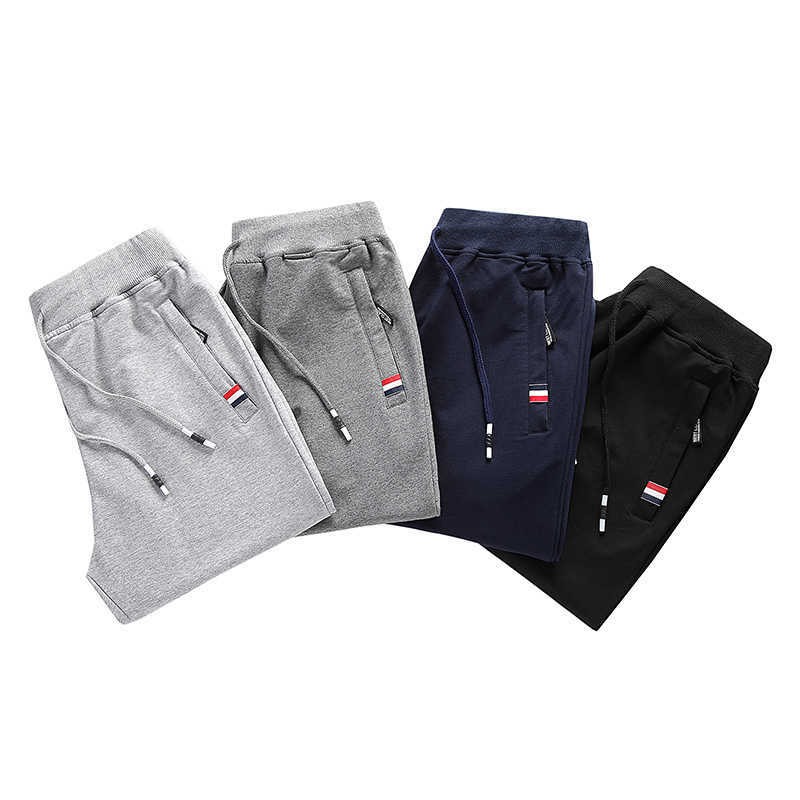 Men's Casual Pants Sweatpants Men Cotton Spring Autumn Jogger Pants Zipper Pockets Elastic Waist Trousers High Quality Homme 17 210930