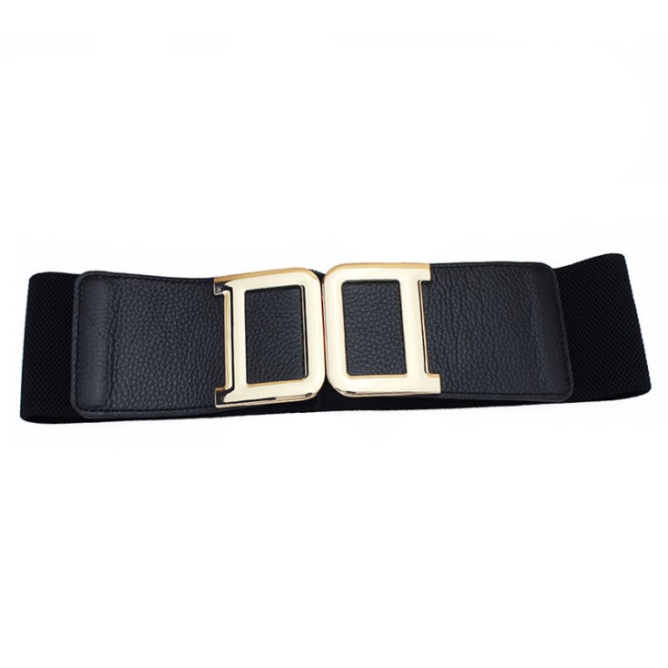 Elastic Belt for Woman Fashion D Letter Design Widen Belts Genuine Cowhide 3 Color High Quality