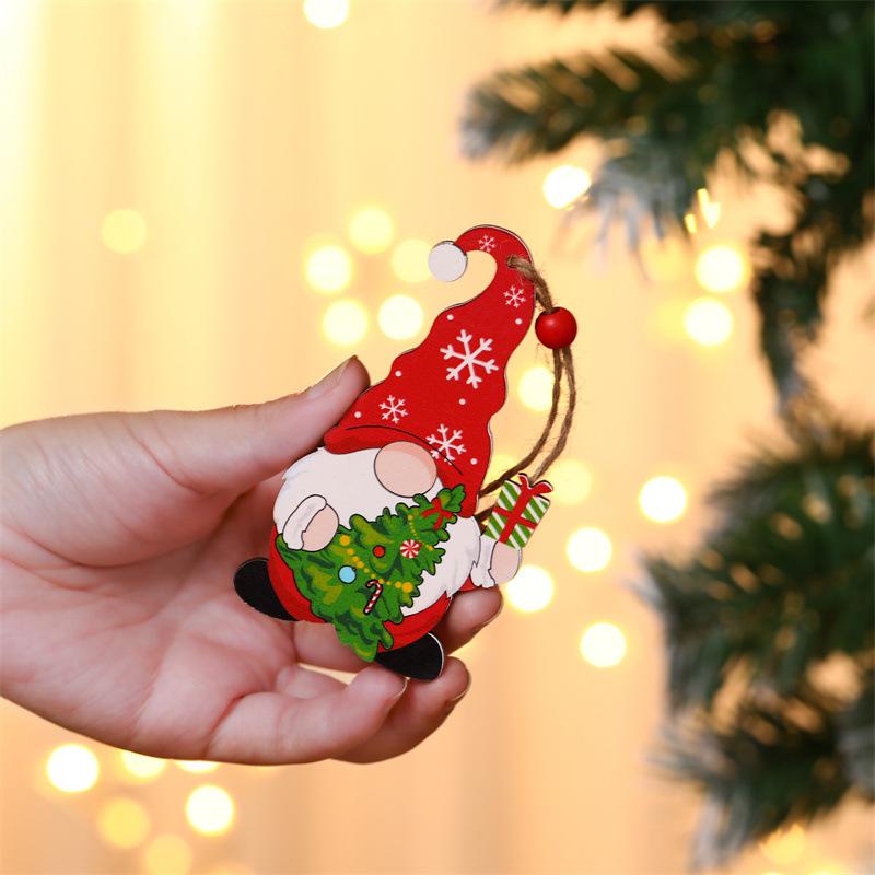 Christmas Decorations Painted Wooden Small Pendants Tree Faceless Elderly Rudolph Pattern
Christmas Decorations Painted Wooden Small Pendants Tree Faceless Elderly Rudolph Pattern