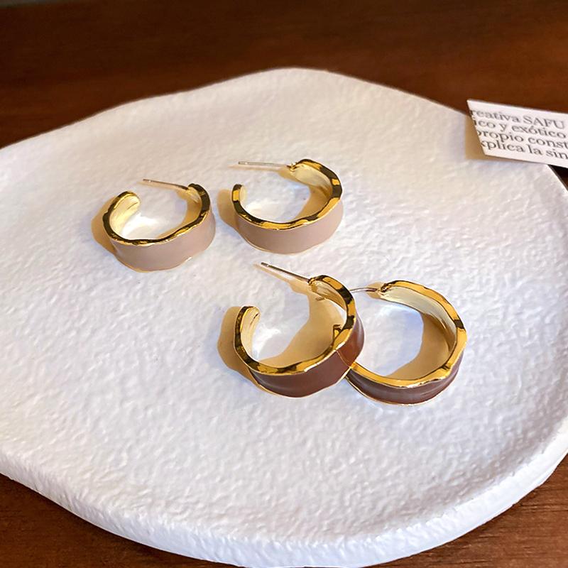 Hoop & Huggie Trendy 14K Gold Plated Geometric Enamel C Shape Earrings For Women Girl Korean Fashion Irregular Jewelry S925 Silver Needle
Hoop & Huggie Trendy 14K Gold Plated Geometric Enamel C Shape Earrings For Women Girl Korean Fashion Irregular Jewelry S925 Silver Needle