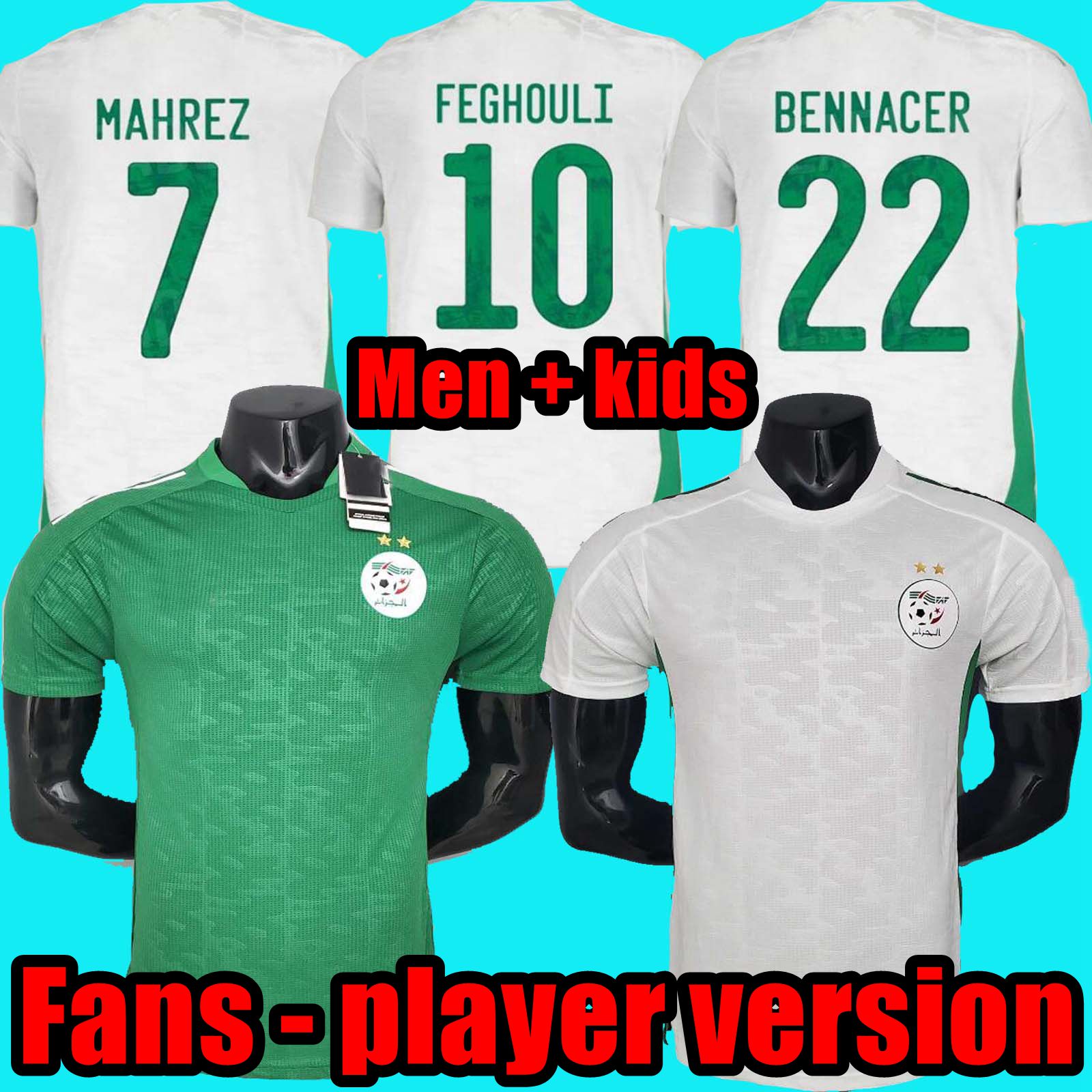 2021 Algerie Fans player version Soccer Jerseys MAHREZ FEGHOULI BENNACER ATAL 20 21 Algeria football soccer kits shirt men + kids sets, Adult away fans
2021 Algerie Fans player version Soccer Jerseys MAHREZ FEGHOULI BENNACER ATAL 20 21 Algeria football soccer kits shirt men + kids sets, Adult away fans