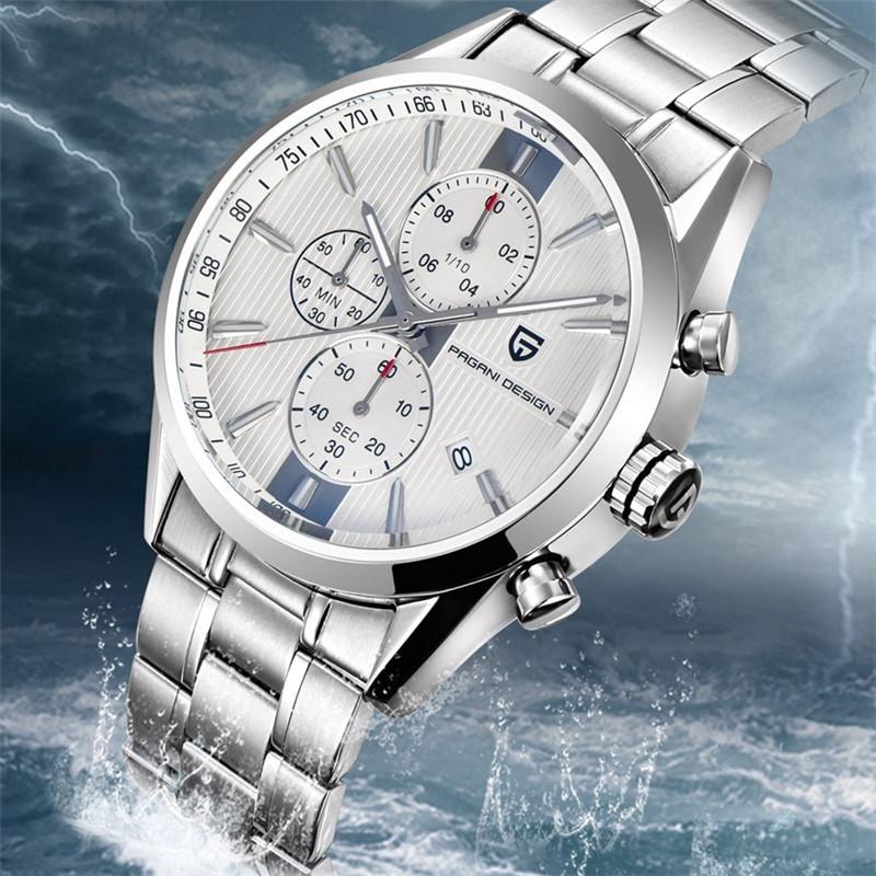 Wristwatches Men Casual Dress Watch PAGANI Design Chronograph Watches Steel Waterproof 30m Japanese Movement Quartz, Silver red
Wristwatches Men Casual Dress Watch PAGANI Design Chronograph Watches Steel Waterproof 30m Japanese Movement Quartz, Silver red