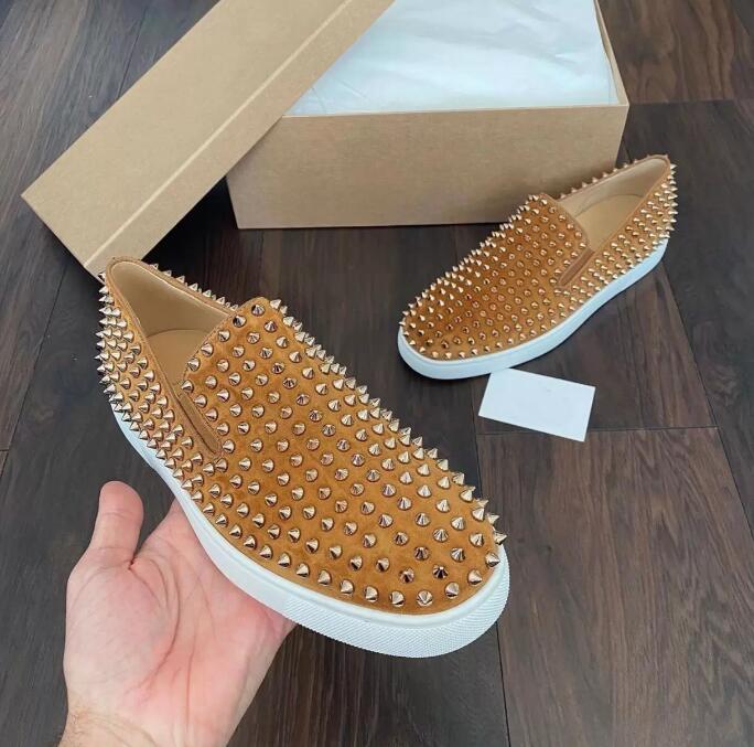 Pik Boat Spikes Dress Sneakers Shoes Slip On Red Bottom Women,Men Loafers Outdoor Couple Party,Wedding Walking With Box,EU35-47, 14
Pik Boat Spikes Dress Sneakers Shoes Slip On Red Bottom Women,Men Loafers Outdoor Couple Party,Wedding Walking With Box,EU35-47, 14