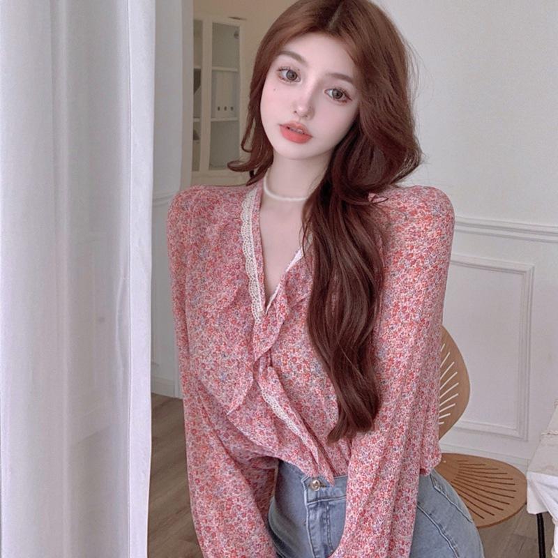 Women's Blouses & Shirts Floral Print Women Femme Elegant Long Sleeve Tops With Lace V-Neck Shirt Office Blouse Casual Female -2XL
Women's Blouses & Shirts Floral Print Women Femme Elegant Long Sleeve Tops With Lace V-Neck Shirt Office Blouse Casual Female -2XL